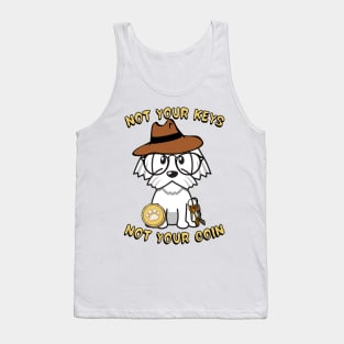 Not your keys not your coin - white dog Tank Top